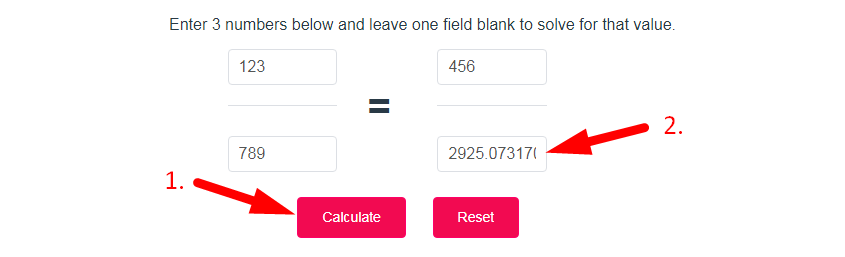 Proportion Calculator Step 3