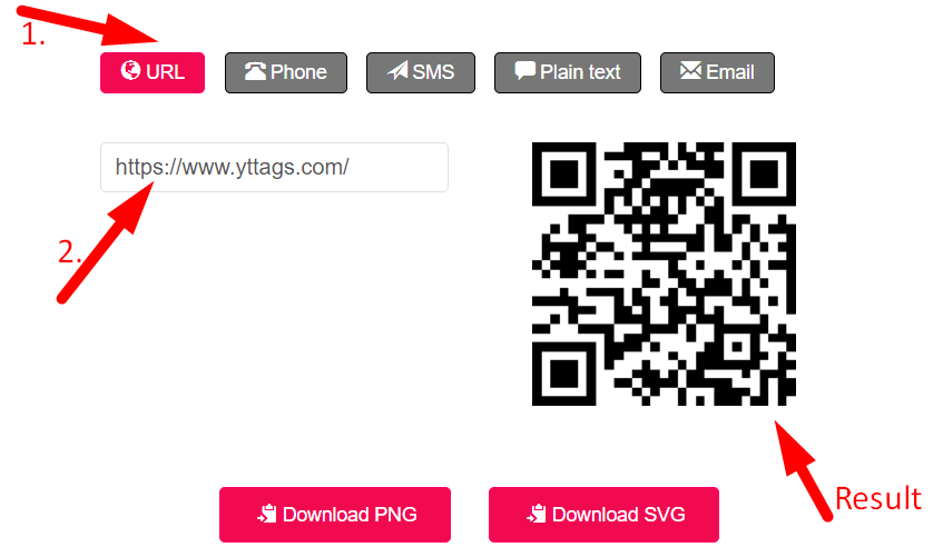 Dynamic QR Code Generator Step 2