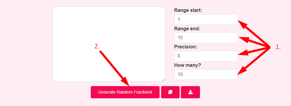 Random fraction generator Step 2