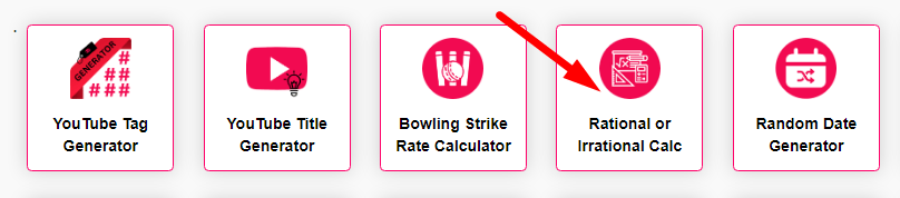 Rational or Irrational Number Calculator Step 1