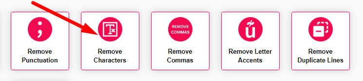 Remove Characters From Text Step 1