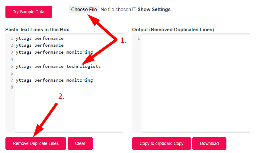 Remove Duplicate Lines Step 2