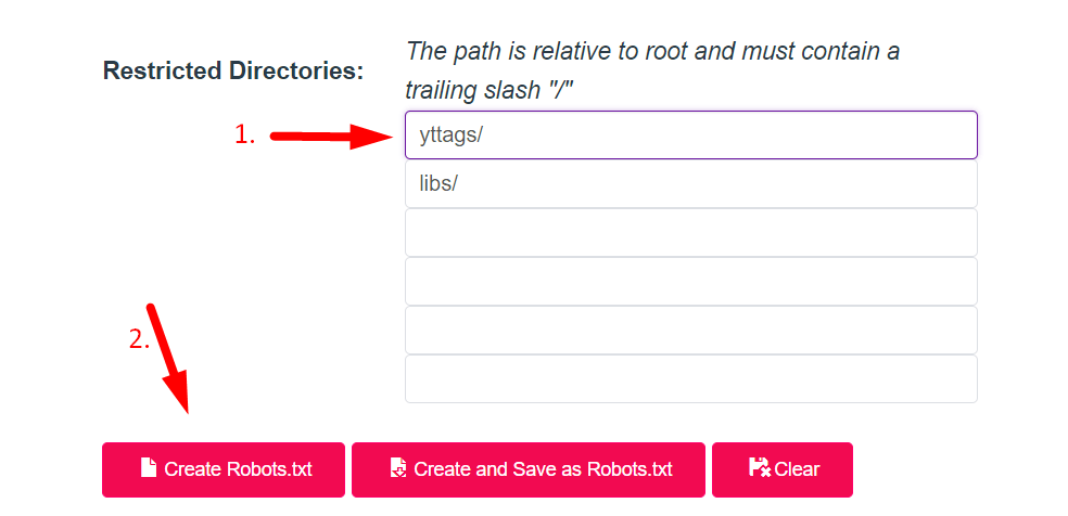 Robots.txt Generator Step 3