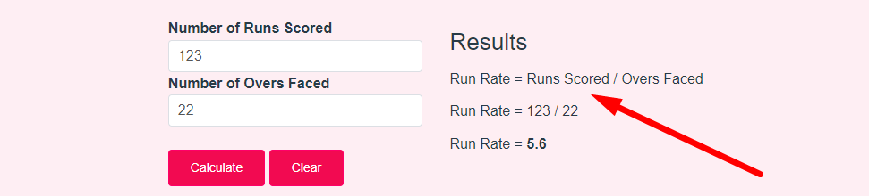 Run Rate Calculator Step 3