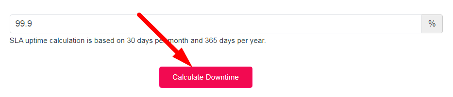 SLA Uptime Calculator Step 3