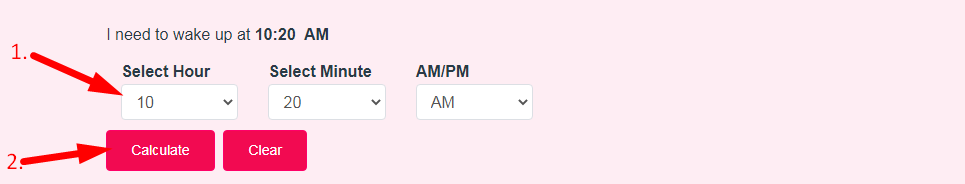 Sleep calculator Step 2