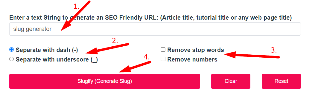 Slug Generator Step 2