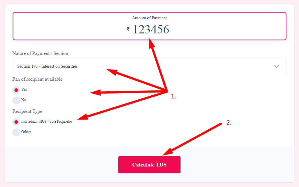 TDS Calculator Step 2