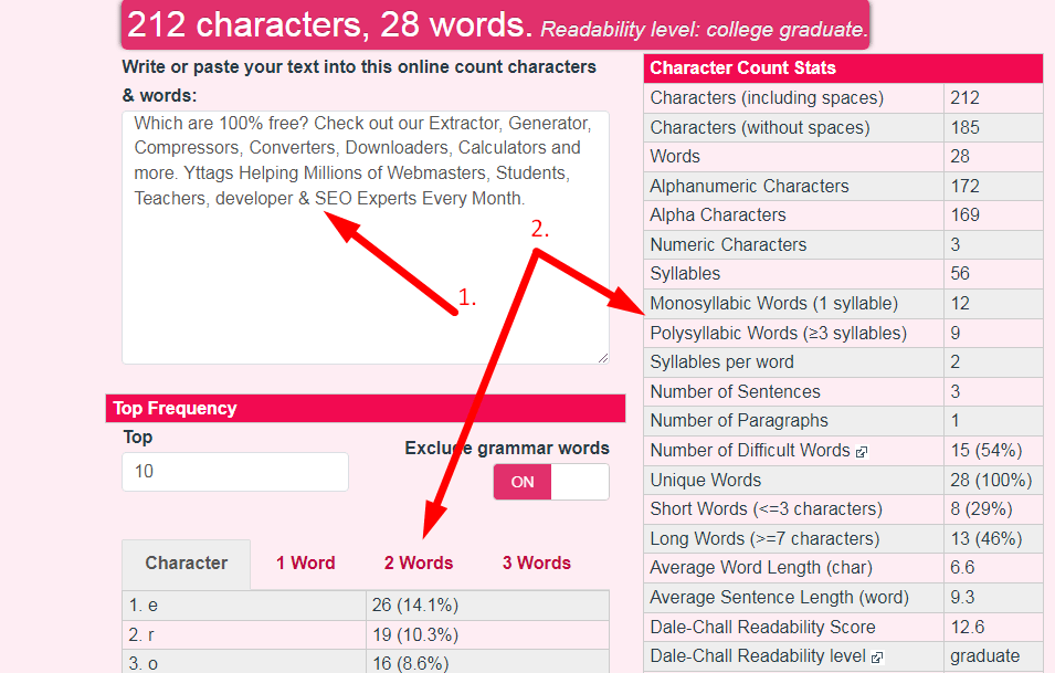 Text Length Calculator Step 2