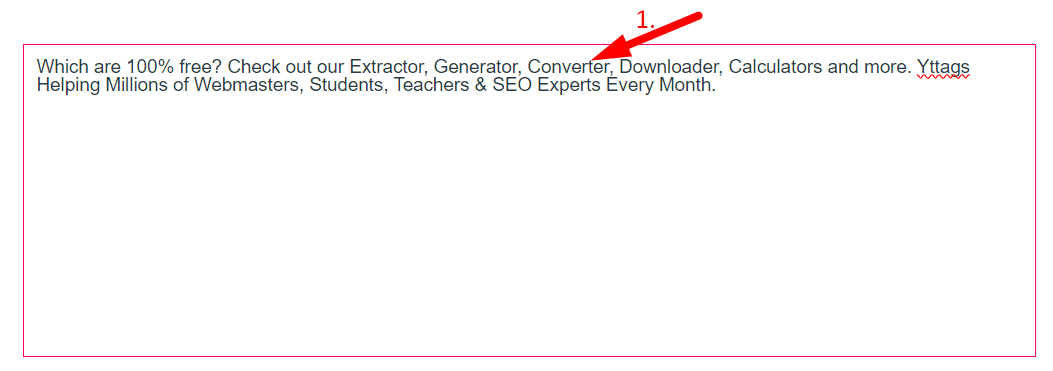 Free Online Word Counter Tool Step 2