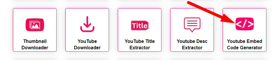 Free online youtube embed code generator Step 1