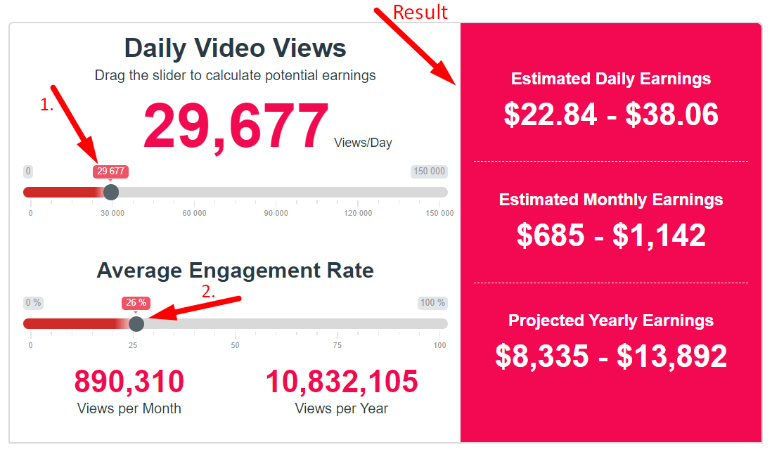 YouTube Money Calculator Step 2