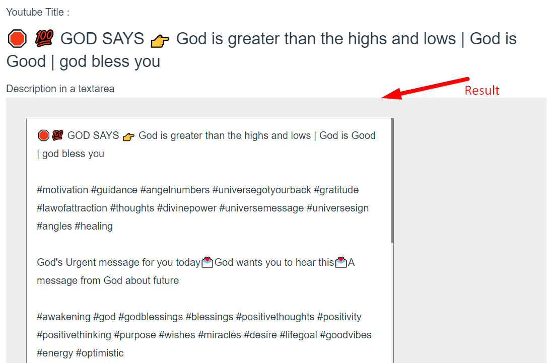 Youtube Title and Description Generator Step 3